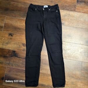 Paige Skinny Jeans 27 Black Denim Dark Wash Stretch 27 x 30 EUC